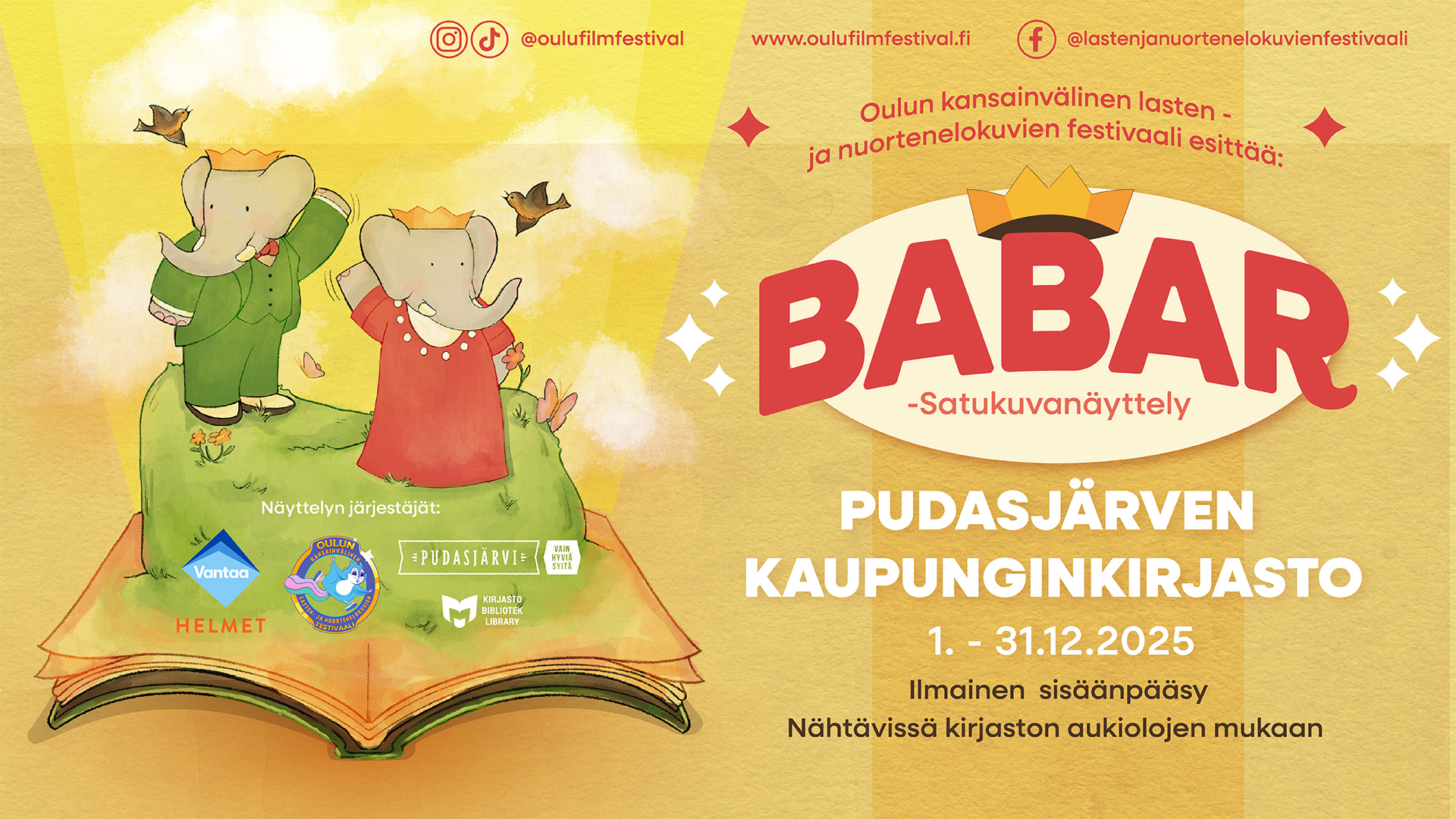 Babar -satukuvia kirjastolla joulukuussa