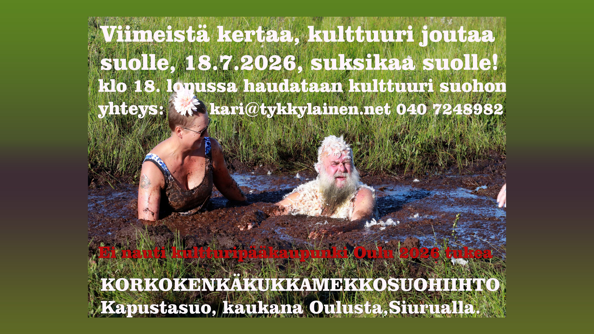 Kari ja Paula syvällä suossa