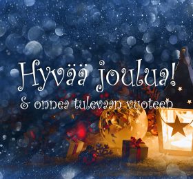 Hyvää joulua on onnea tulevaan vuoteen!