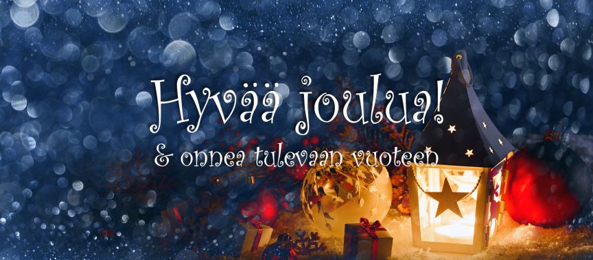 Hyvää joulua on onnea tulevaan vuoteen!