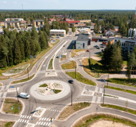 Kurenalan pienempi liikenneympyrä ilmasta