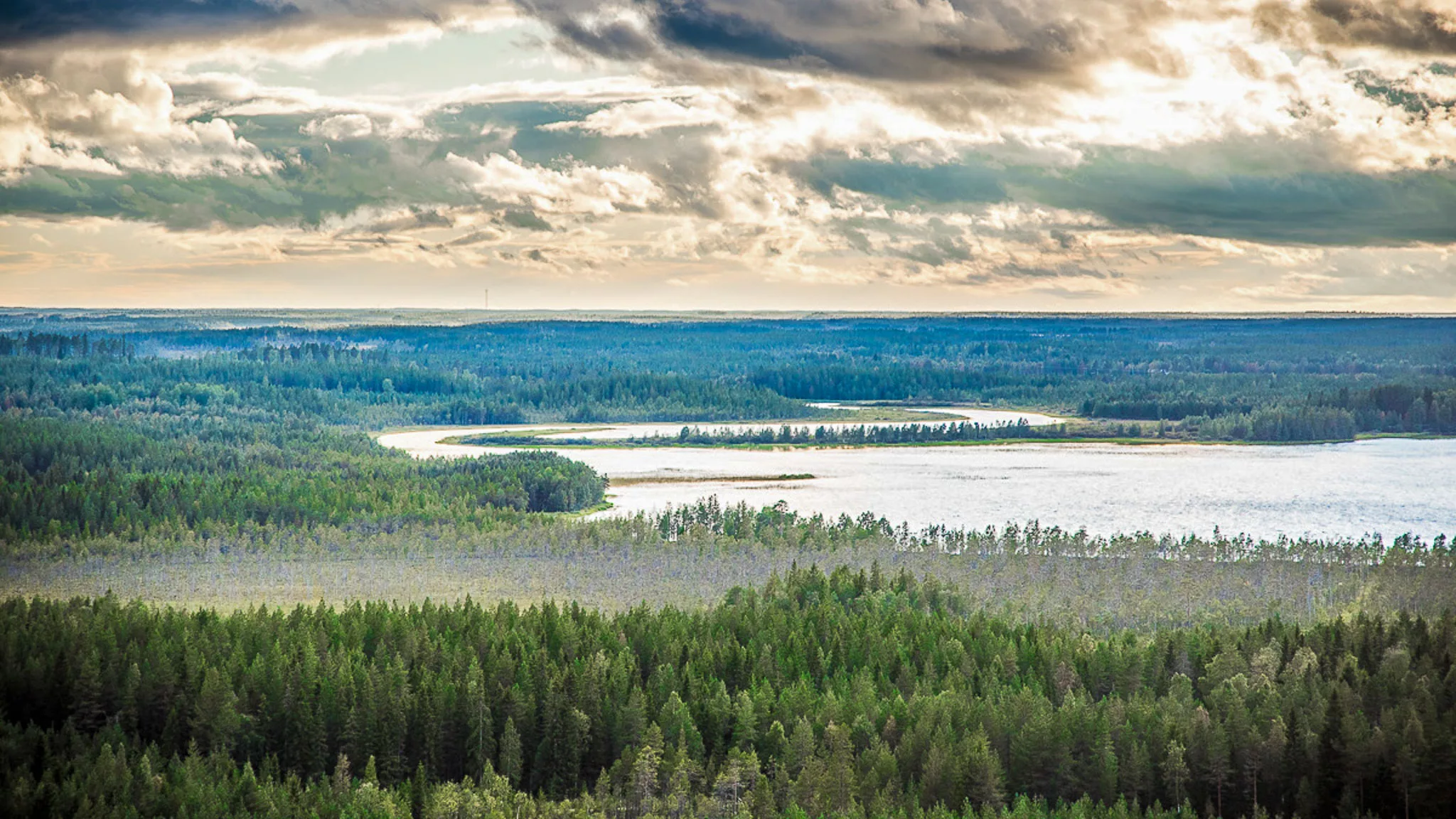 Näkymä Rumavaaralta Korentojärvelle