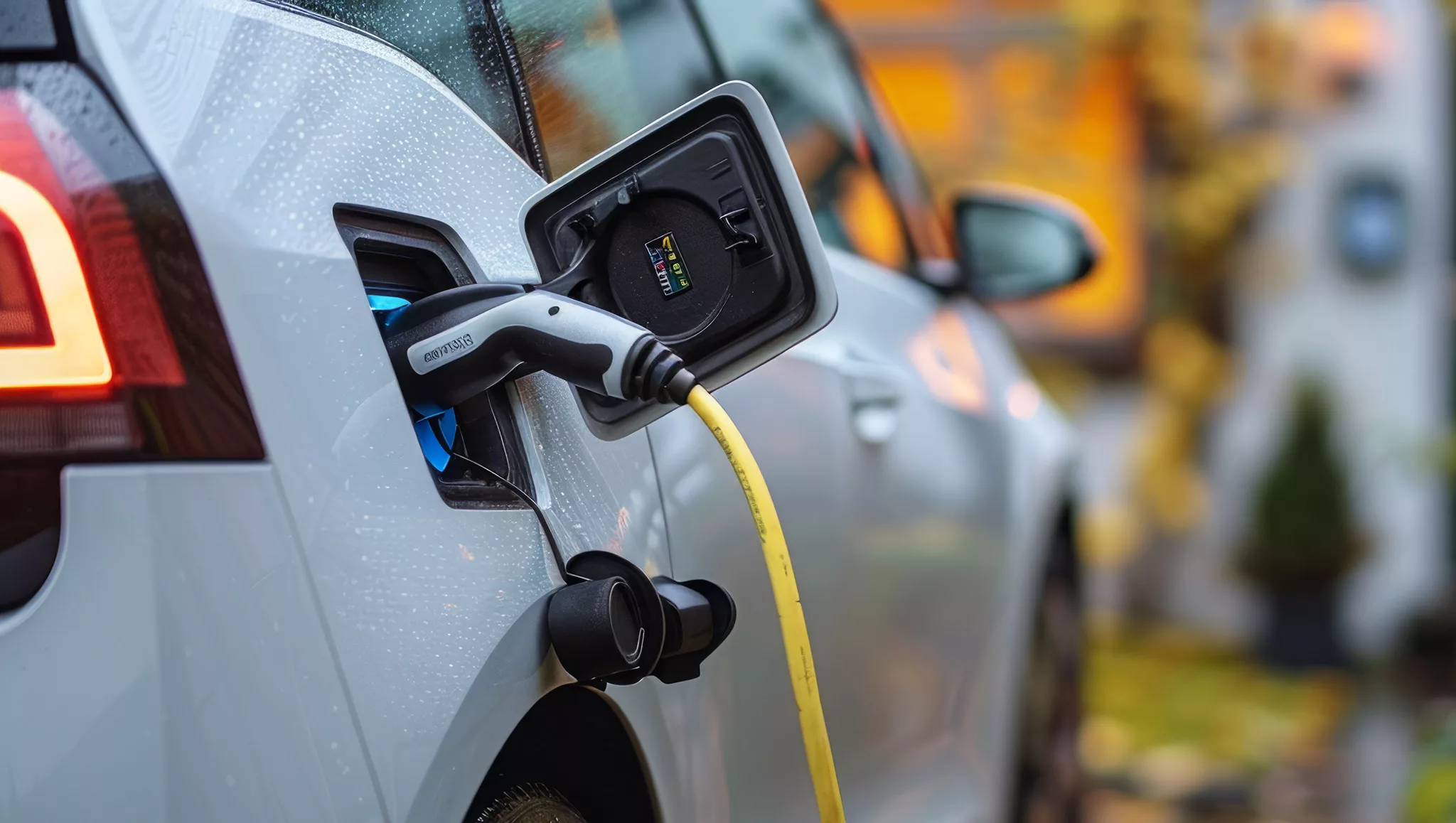 Sähköauto latauksessa